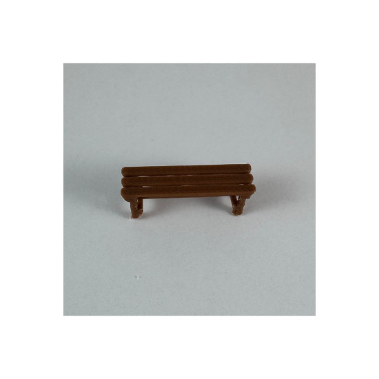 4 Adet Park Bahçe Oturma Bankı - 1/50 Ölçekli 1:50 2 cm - Figür, Maket, Minyatür