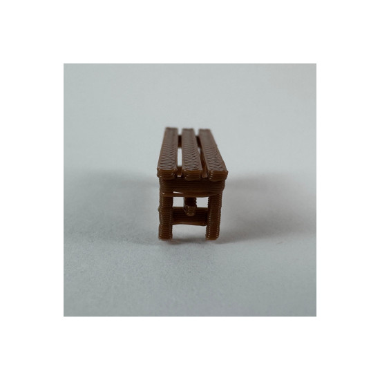 4 Adet Park Bahçe Oturma Bankı - 1/50 Ölçekli 1:50 2 cm - Figür, Maket, Minyatür