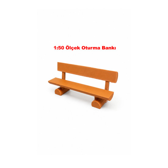 2 Adet Ağaç Gövdesi Temalı Oturma Bankı - 1/50 Ölçekli 1:50 2 cm - Figür, Maket, Minyatür