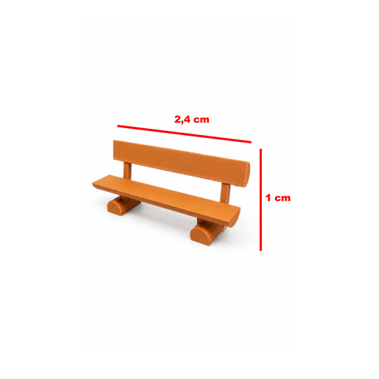 2 Adet Ağaç Gövdesi Temalı Oturma Bankı - 1/50 Ölçekli 1:50 2 cm - Figür, Maket, Minyatür