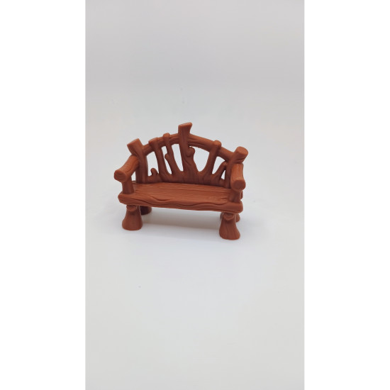 2 Adet Orman Temalı Oturma Bankı - 1/50 Ölçekli 1:50 2 cm - Figür, Maket, Minyatür