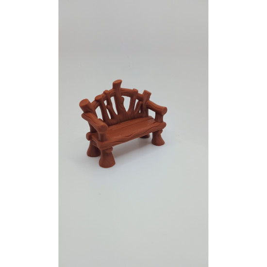 2 Adet Orman Temalı Oturma Bankı - 1/50 Ölçekli 1:50 2 cm - Figür, Maket, Minyatür