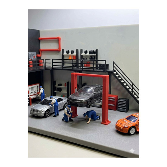 Arabalar için Minyatür Lift, Aksesuar, Platform 5,6 cm 1:64 Ölçek Maket