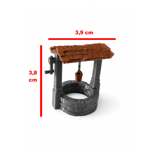 Minyatür Su Kuyusu - Teraryum İçin 4 cm 1:50 Ölçek Maket