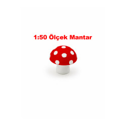 6 Adet Minyatür Mantar - Teraryum İçin 5 mm 1:50 Ölçek Maket