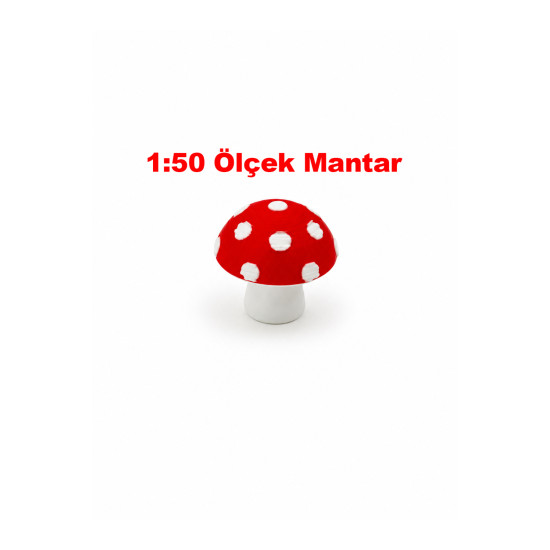 6 Adet Minyatür Mantar - Teraryum İçin 5 mm 1:50 Ölçek Maket