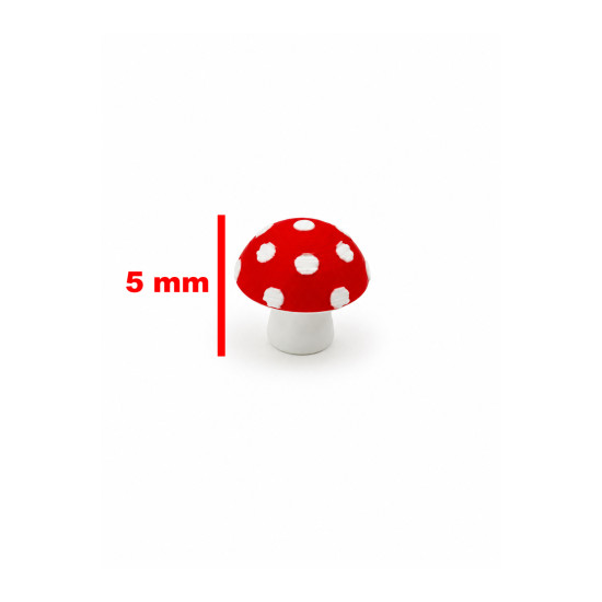 6 Adet Minyatür Mantar - Teraryum İçin 5 mm 1:50 Ölçek Maket