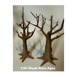6 Adet Minyatür Kuru Ağaç - Teraryum İçin 4 cm 1:50 Ölçek Maket
