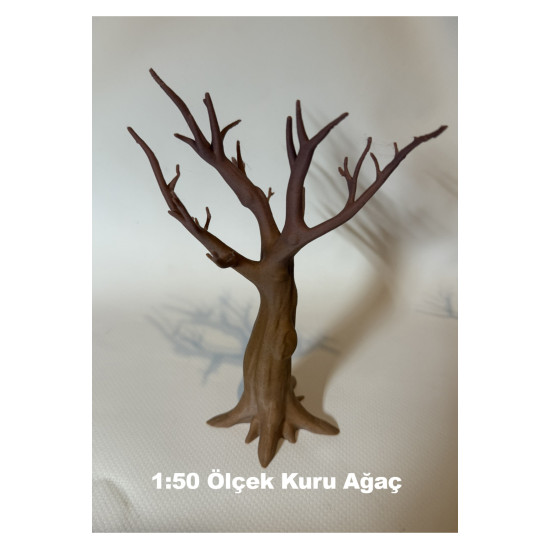6 Adet Minyatür Kuru Ağaç - Teraryum İçin 4 cm 1:50 Ölçek Maket