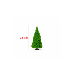 6 Adet Minyatür Çam Ağacı - Teraryum İçin 3.5 cm 1:50 Ölçek Maket