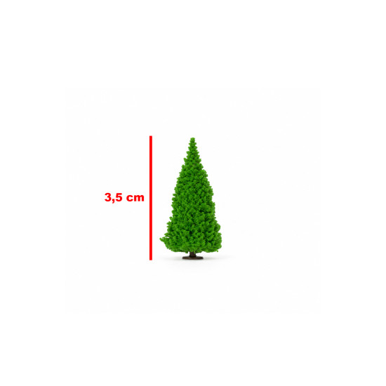 6 Adet Minyatür Çam Ağacı - Teraryum İçin 3.5 cm 1:50 Ölçek Maket