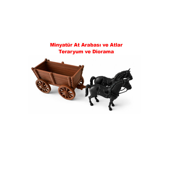 At ve At Arabası Diorama - 1/50 Ölçekli 1:50 - Figür, Maket, Minyatür