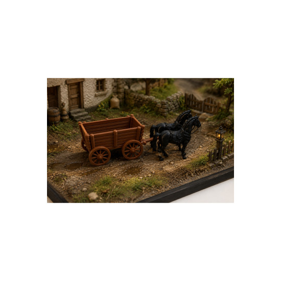 At ve At Arabası Diorama - 1/50 Ölçekli 1:50 - Figür, Maket, Minyatür