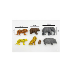 Yabani Vahşi Hayvanlar Maket Figürleri - Teraryum ve Projeler için Aslan, Fil, Kaplan, Leopar, Ayı, Su Aygırı, Maymun 1/50 Ölçekli 1:50