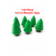 6 Adet Minyatür Ağaç - Teraryum İçin Koyu Yeşil Renk 3.8 cm 1:50 Ölçek Maket