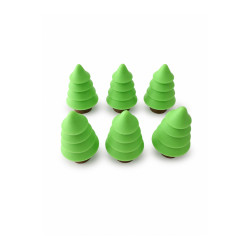 6 Adet Minyatür Ağaç - Teraryum İçin Açık Yeşil Renk 3.8 cm 1:50 Ölçek Maket