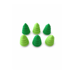 6 Adet Minyatür Ağaç - Teraryum İçin Karışık Renk 3.8 cm 1:50 Ölçek Maket