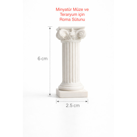 2 adet Roma Sütunu - Teraryum ve Minyatür Müze için Figür - 1/50 Ölçekli 1:50 6 cm