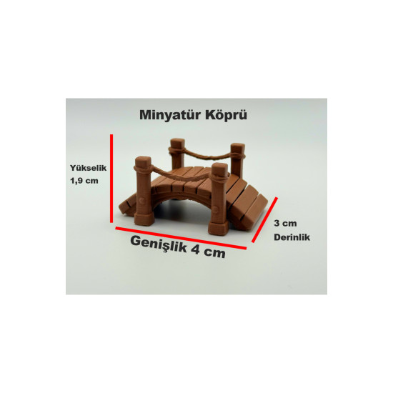 1 Adet Köprü - Park, Bahçe ve Projelerde Kullanılabilir - 1/50 Ölçekli 1:50 - Figür, Maket, Minyatür