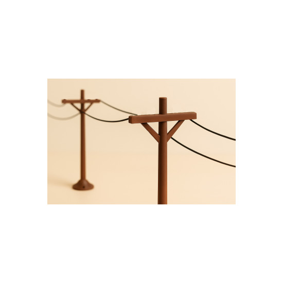 2 Adet Elektrik Direği - 1/50 Ölçekli 1:50 - Figür, Maket, Minyatür