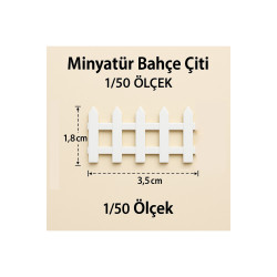 10 Adet Boyanabilir Bahçe Çiti - 1/50 Ölçekli 1:50 1.5 cm - Figür, Maket, Minyatür