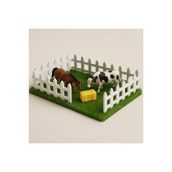 10 Adet Boyanabilir Bahçe Çiti - 1/50 Ölçekli 1:50 1.5 cm - Figür, Maket, Minyatür