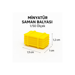 6 Adet Saman Balyası - 1/50 Ölçekli 1:50 1.5 cm - Figür, Maket, Minyatür
