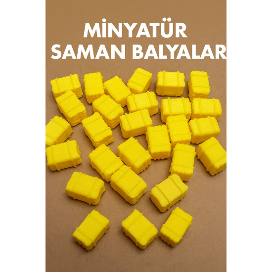 6 Adet Saman Balyası - 1/50 Ölçekli 1:50 1.5 cm - Figür, Maket, Minyatür