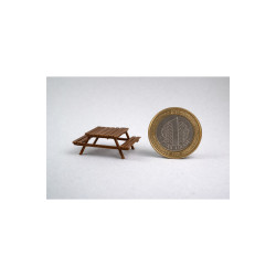 2 Adet Park Bahçe Piknik Oturma Bankı - 1/50 Ölçekli 1:50 - Figür, Maket, Minyatür