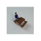2 Adet Park Bahçe Piknik Oturma Bankı - 1/50 Ölçekli 1:50 - Figür, Maket, Minyatür