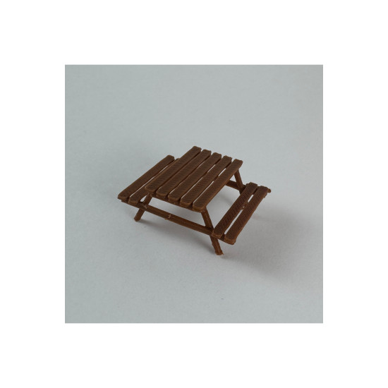 2 Adet Park Bahçe Piknik Oturma Bankı - 1/50 Ölçekli 1:50 - Figür, Maket, Minyatür