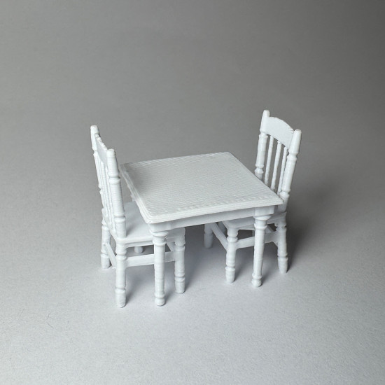 Masa ve Sandalye Figür Maket - 1/50 Ölçekli 1:50 2-3cm