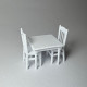 Masa ve Sandalye Figür Maket - 1/50 Ölçekli 1:50 2-3cm