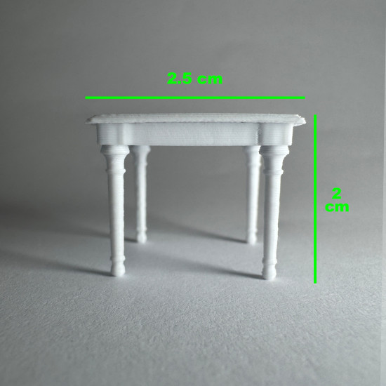 Masa ve Sandalye Figür Maket - 1/50 Ölçekli 1:50 2-3cm