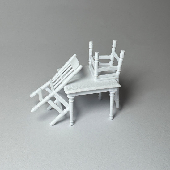 Masa ve Sandalye Figür Maket - 1/50 Ölçekli 1:50 2-3cm