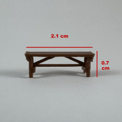 4 Adet Park Bahçe Oturma Bankı - 1/50 Ölçekli 1:50 2 cm - Figür, Maket, Minyatür