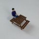 2 Adet Park Bahçe Piknik Oturma Bankı - 1/50 Ölçekli 1:50 - Figür, Maket, Minyatür