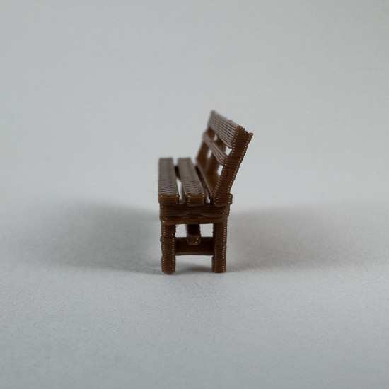 4 Adet Park Bahçe Sırt Dayanaklı Oturma Bankı - 1/50 Ölçekli 1:50 2 cm - Figür, Maket, Minyatür