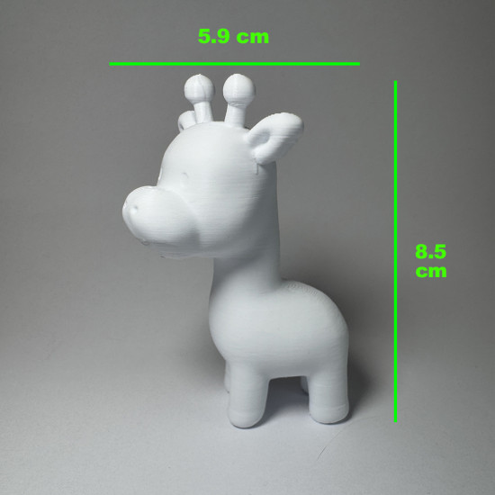 Sevimli Hayvanlar Serisi 1 - Plastik Oyuncak Boyama Seti - Sincap, Penguen, Zürafa, Tavşan