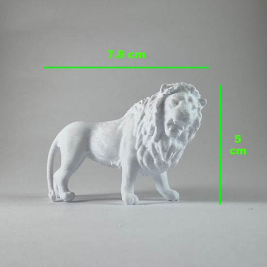 Yabani Hayvanlar Serisi 2 - Plastik Oyuncak Boyama Seti - Aslan, Gergedan, Ayı, Tilki